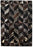 Modern Loom Black Leather Patterned Rug Main Image