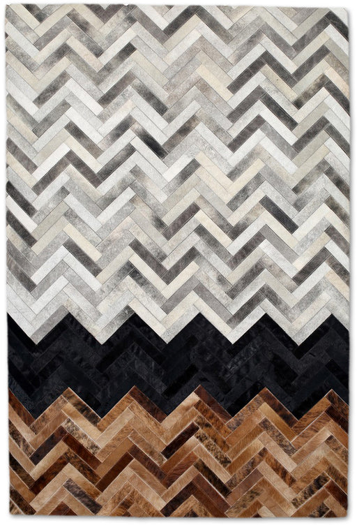 Modern Loom Multi-Colored Leather Patterned Rug 2 Main Image