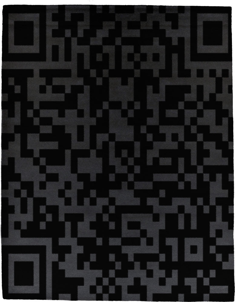 Qr Code Rug Barcode Matrix Rug — Modern Designer Rugs