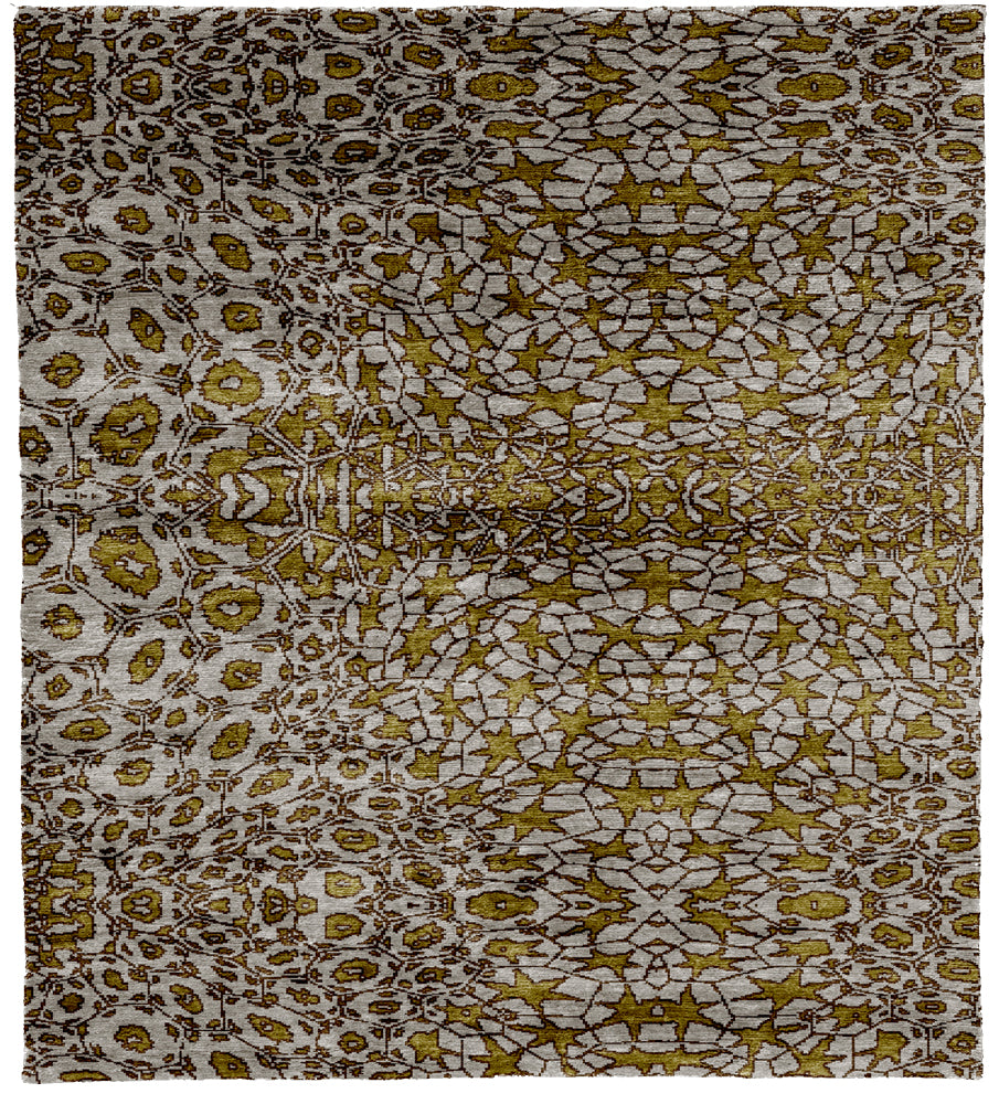 Tebbati Rugs Colorful Whimsy Hand Knotted Tibetan Rug — Modern Designer Rugs