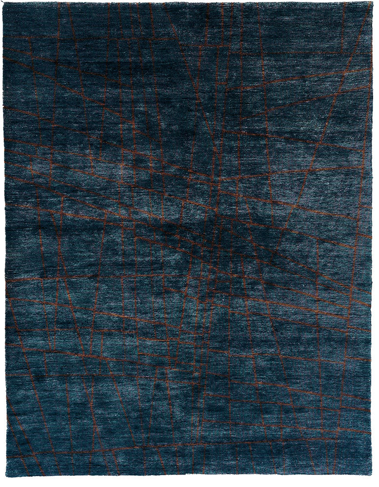 Striations Hand Knotted Tibetan Rug