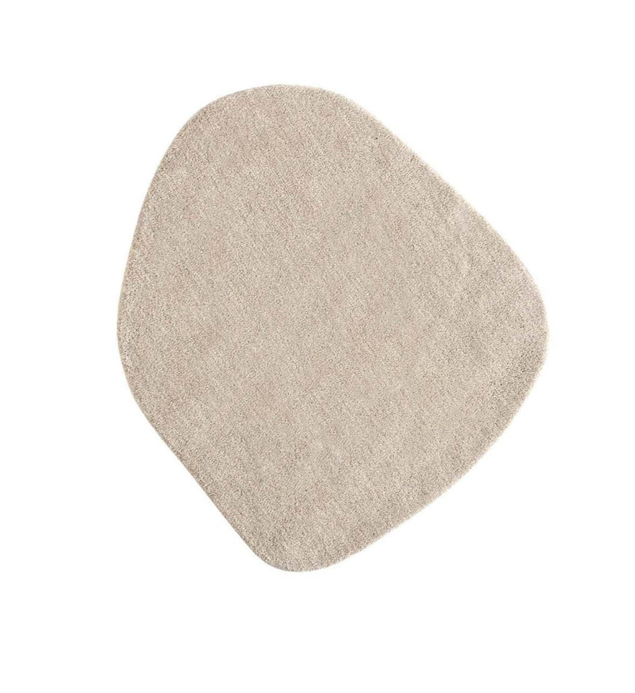 Nanimarquina White Oddly Shaped Stone-Wool Rug