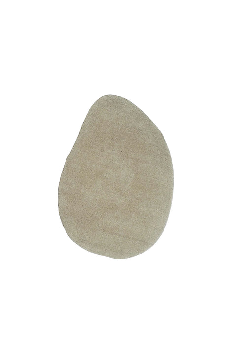 Nanimarquina Beige Oddly Shaped Stone-Wool Rug 3