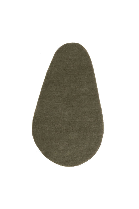 Nanimarquina Gray Oddly Shaped Stone-Wool Rug 2