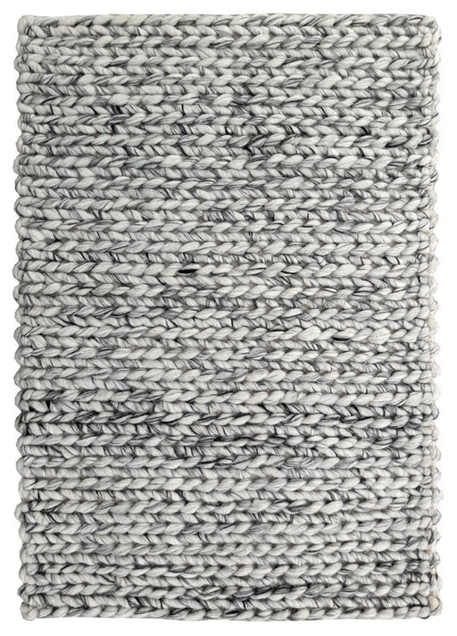 Modern Loom Fishtail Ivory Gray Felt Shag Rug Main Image
