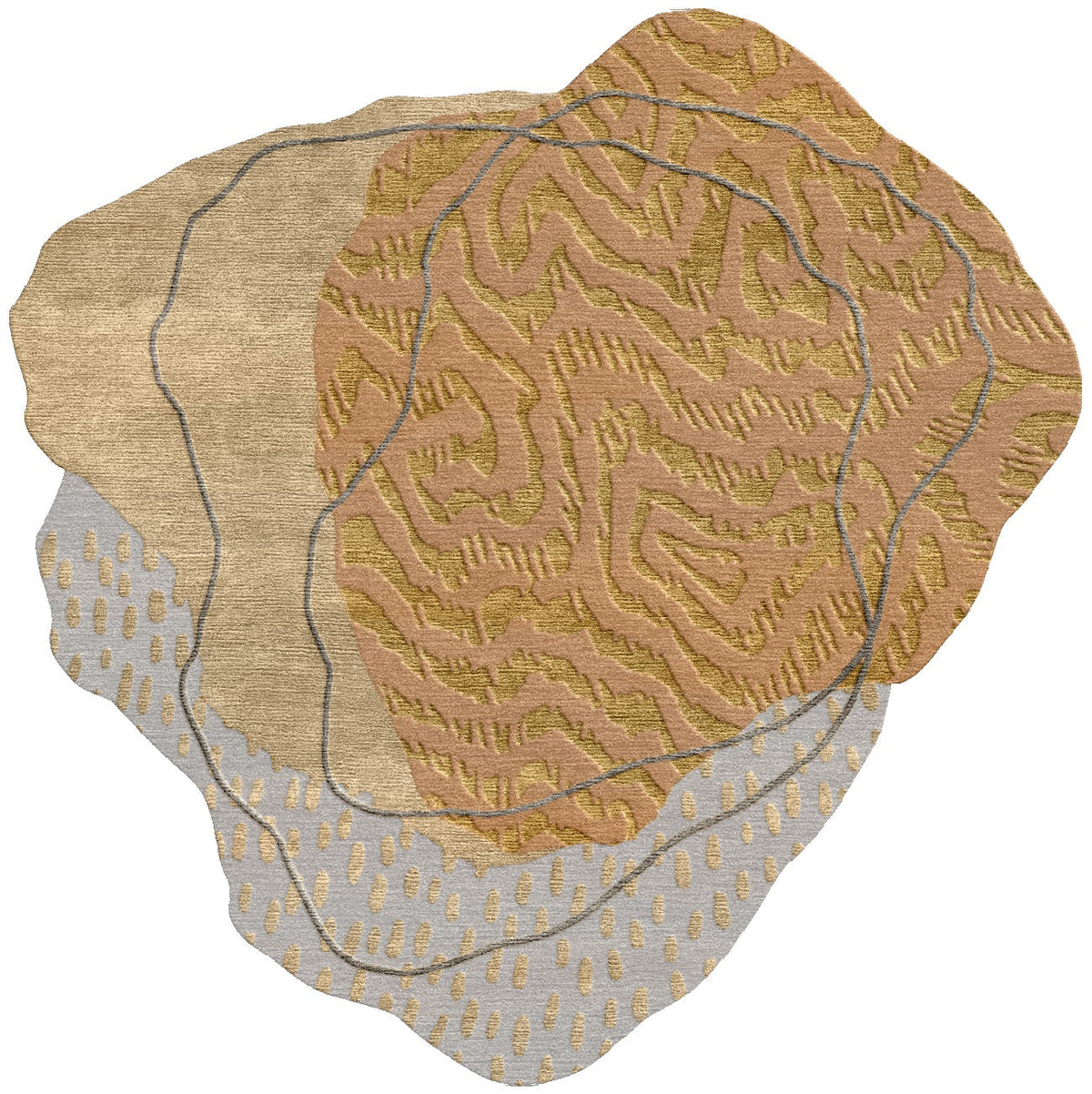 Odd Balls Tan Kids Area Rug — Modern Designer Rugs