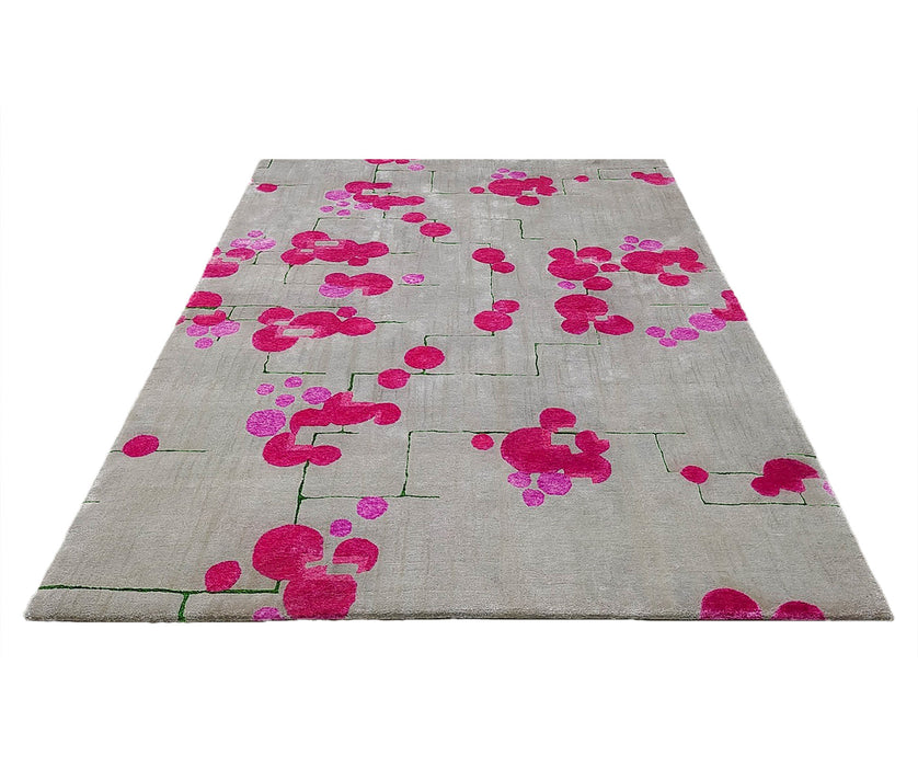tulip hand knotted rug